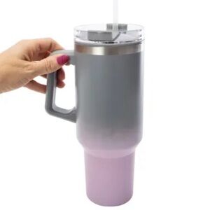 NWT 40 oz. Ombree Gray and Pink Party Tumbler.